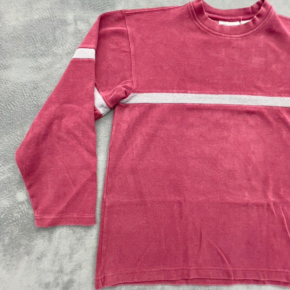 Aeropostale Burgundy Long Sleeve Crew Neck Shirt With Stripes Size XL - Picture 3 of 12